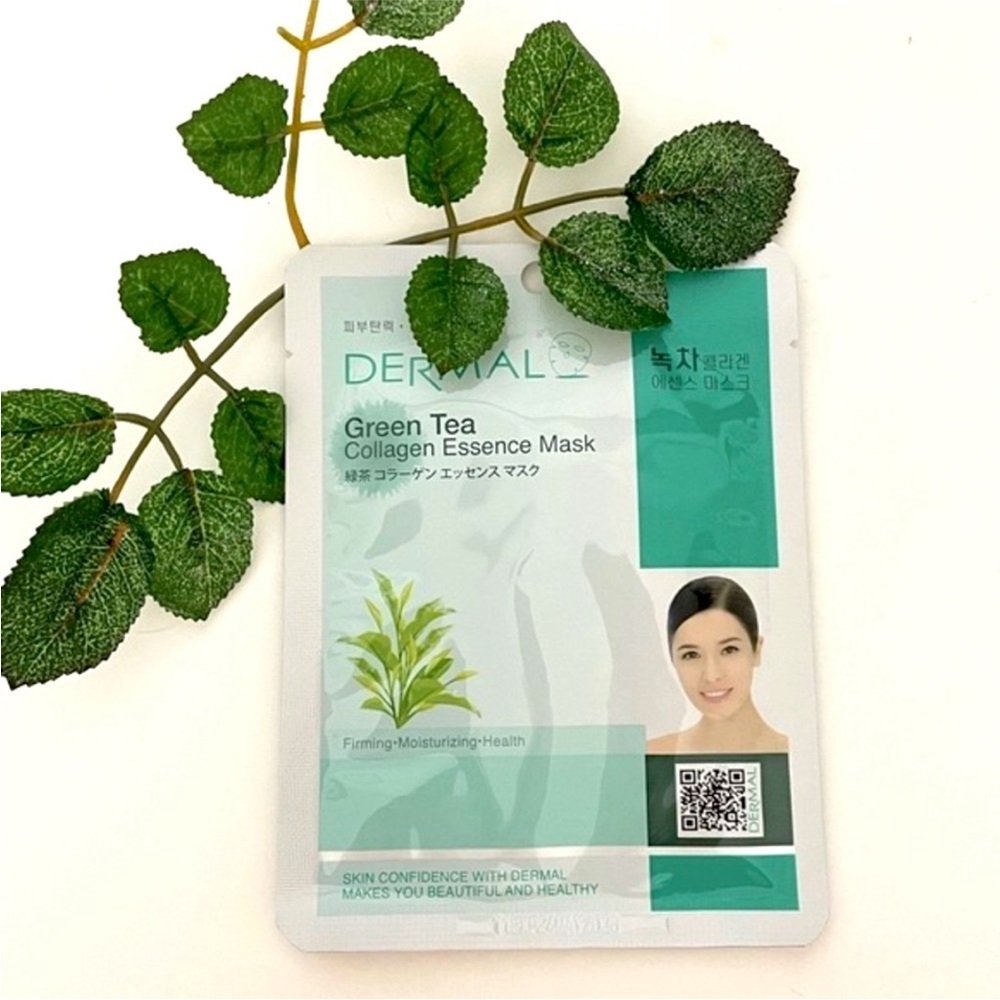 New $5ea 5/$18 DERMAL Green Tea Collagen Firming Moisturizing Sheet Face Mask
